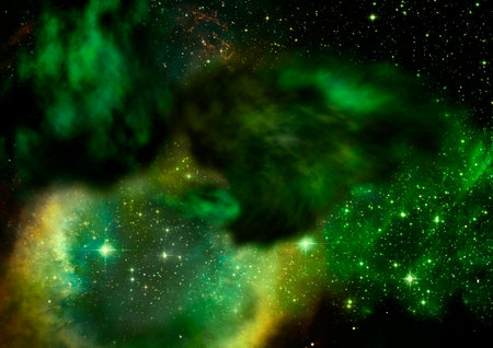 Being shone nebula. 3D renderingの写真素材