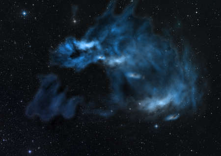 Star field in space a nebulae and a gas congestion. 3D renderingの写真素材