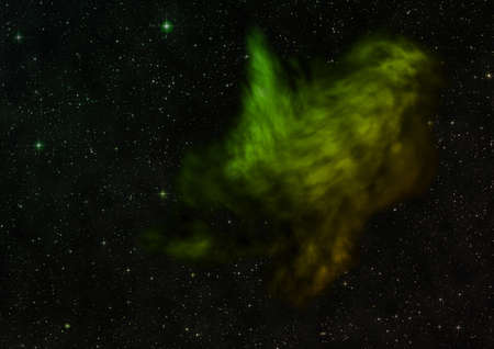 Star field in space a nebulae and a gas congestion. 3D renderingの写真素材