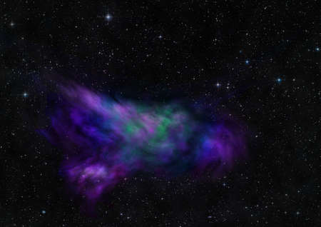 Small part of an infinite star field of space in the Universe. 3D renderingの写真素材