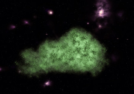 Star field in space and a nebulae