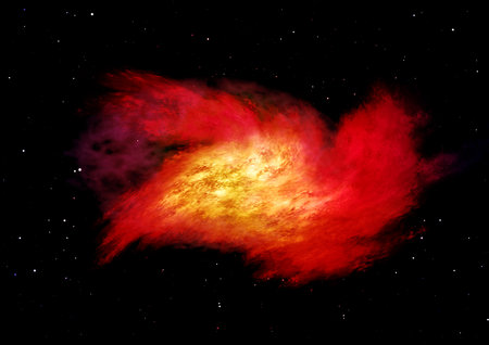 Being shone nebulaの写真素材