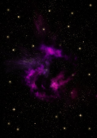 Star field in space and a nebulaeの写真素材