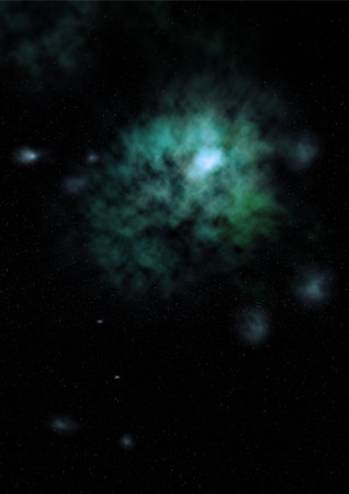 Star field in space and a nebulaeの写真素材