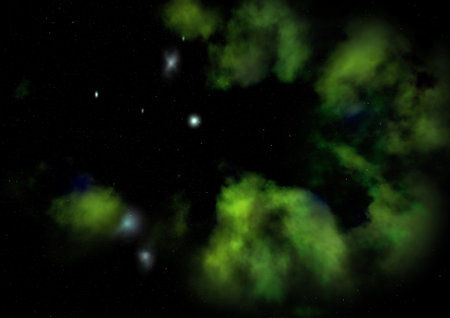 Far being shone nebula and star field against space.の写真素材