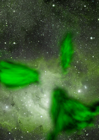 Star field in space and a nebulaeの写真素材