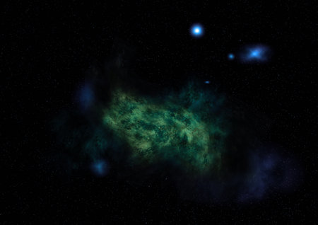 Star field in space and a nebulaeの写真素材