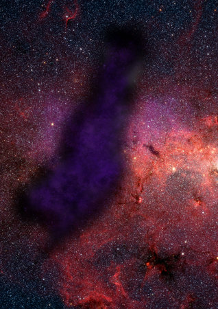 Star field in space and a nebulaeの写真素材