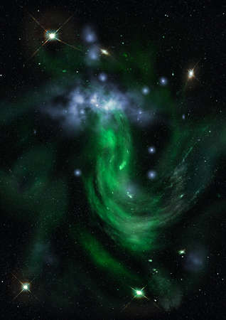 Star field in space a nebulae and a gas congestion.の写真素材