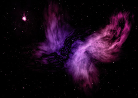 Star field in space a nebulae and a gas congestion.の写真素材