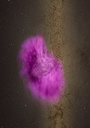 Star field in space a nebulae and a gas congestion.
