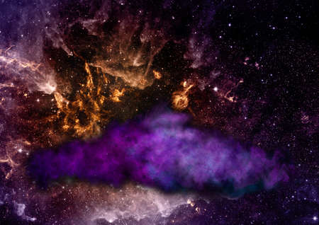 Star field in space a nebulae and a gas congestion.の写真素材