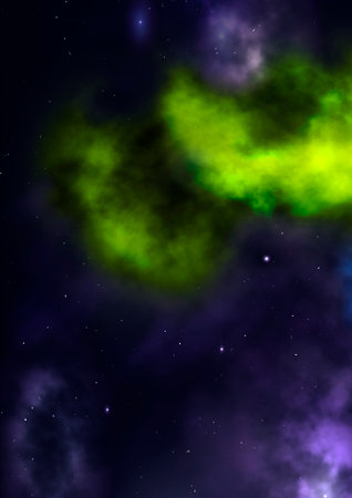 Far being shone nebula and star field against space.の写真素材