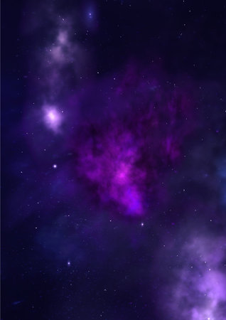 Far being shone nebula and star field against space.の写真素材