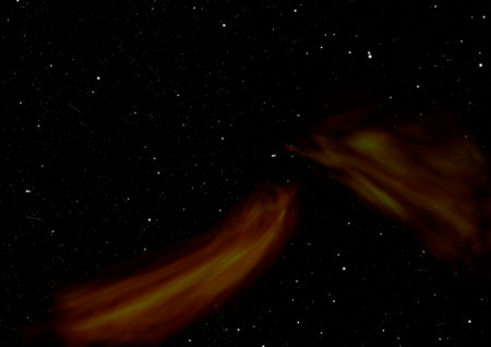 Star field in space a nebulae and a gas congestion.の写真素材