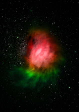 Star field in space a nebulae and a gas congestion.の写真素材