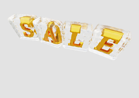 The SALE word made of blocks with lettersの写真素材
