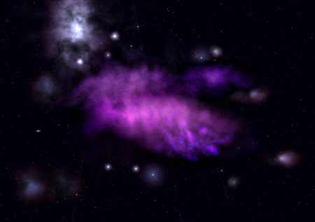 Star field in space a nebulae and a gas congestion.の写真素材