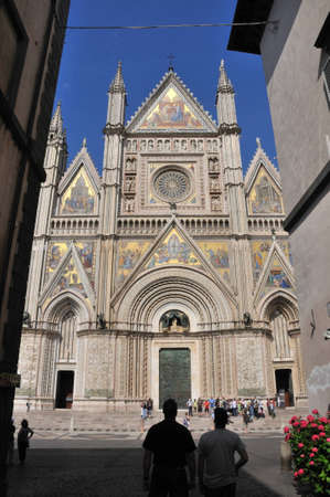 Orvieto, a beautiful view of the Cathedralの写真素材