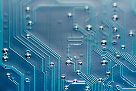 Close up shot of an electronic circuit boardの写真素材