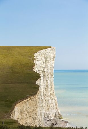 Shot of one of the Severn Sisters, the highest Coastal Cliffs in the UKの写真素材