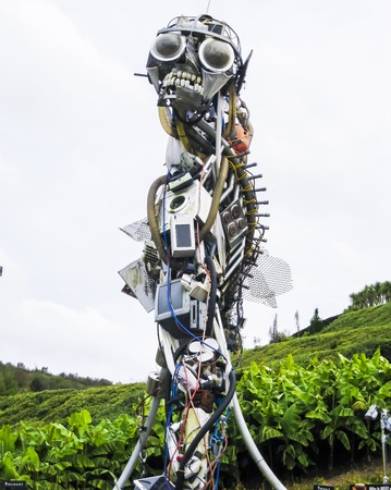 WEEE Man is a giant robot made entirely from recycled electronicsのeditorial素材