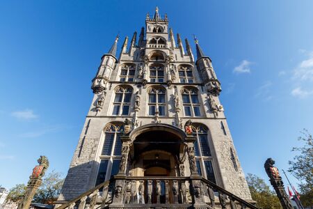 Gouda, Netherlands - Circa 2019 : Gouda City Hall Stadhuisのeditorial素材