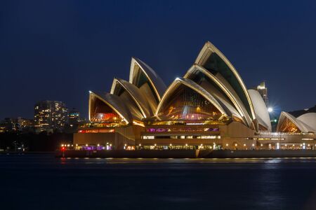 sydney, Australia - Circa 2019 : Sydney Opera House at night, viewed from Kirribilliのeditorial素材