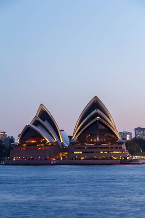 sydney, Australia - Circa 2019 : Sydney Opera House at dusk, viewed from Kirribilliのeditorial素材