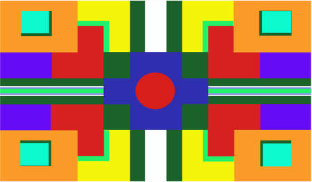 abstract square plus boxes backgroundの写真素材