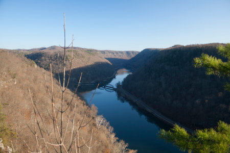 Hawk's Nest State Park, West Virginiaの写真素材