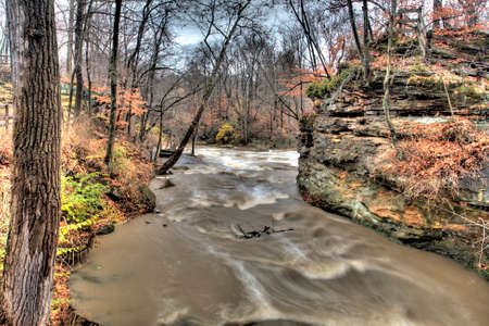 David Fortier River Park, Olmstead Falls, Ohioの写真素材