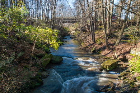 David Fortier River Park, Olmstead Falls, Ohioの写真素材