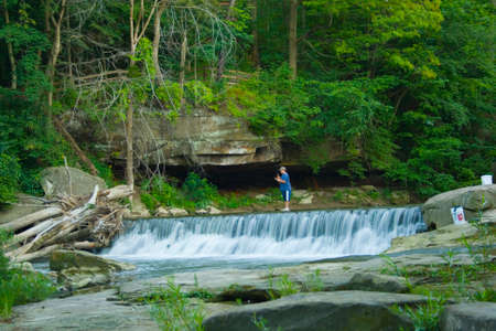 David Fortier River Park, Olmstead Falls, Ohioの写真素材