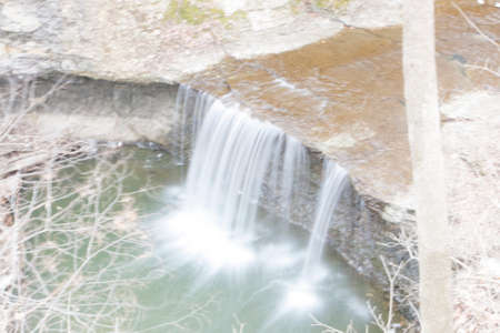 Indian Run Falls Park, Dublin, Ohioの写真素材