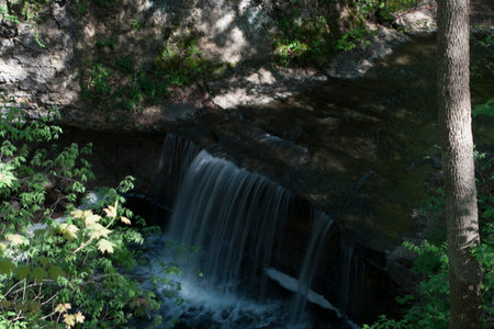 Indian Run Falls Park, Dublin, Ohioの写真素材