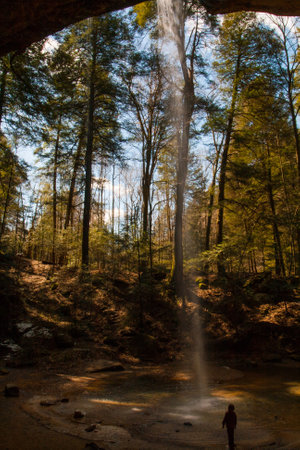 Ash Cave, Hocking Hills State Park, Ohioの写真素材