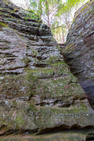 Cantwell Cliffs, Hocking Hills State Park, Ohioの写真素材