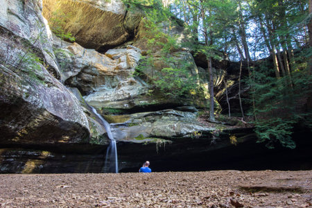 Cedar Falls Unit, Hocking Hills State Park, Ohioの写真素材