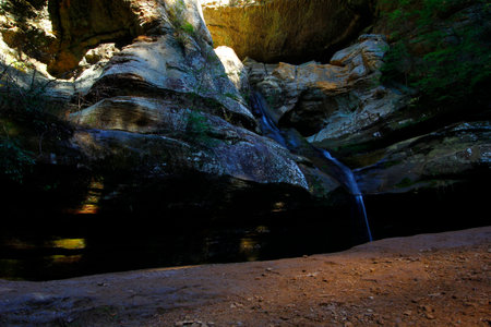 Cedar Falls Unit, Hocking Hills State Park, Ohioの写真素材