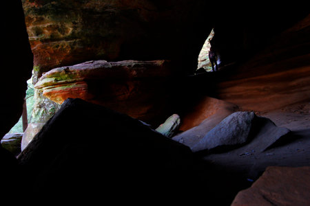 Rockhouse, Hocking Hills State Park, Ohioの写真素材