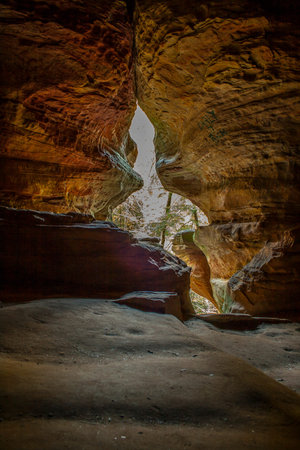 Rockhouse, Hocking Hills State Park, Ohioの写真素材