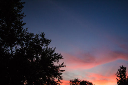 Sunrise or Sunset Skies with Cloudsの写真素材