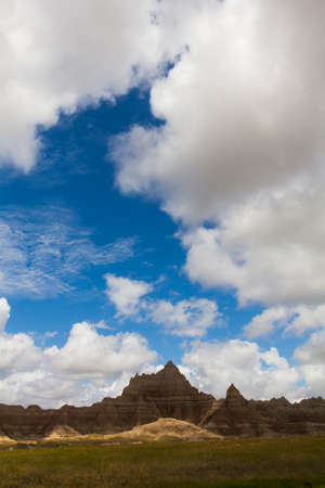 View from Cedar Pass Lodge, Badlands National Park, South Dakotaの写真素材