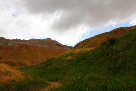Yellow Mounds Overlook, Badlands National Park, South Dakotaの写真素材