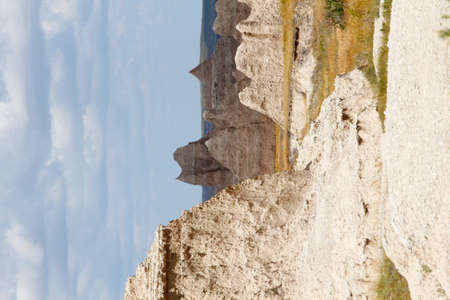 Views from the Notch Trail, Badlands National Park, South Dakotaの写真素材