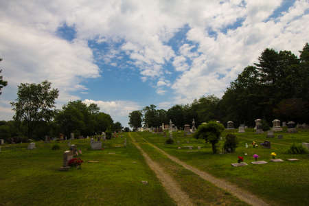 Rural Cemetery, Morill, Maineの写真素材