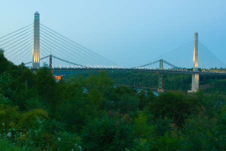 Penobscot Narrows Bridge, Maineの写真素材
