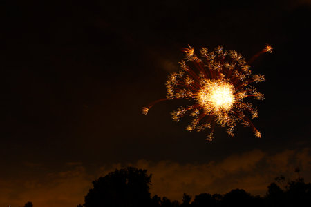 Fireworks display, Granville, Ohio July 1, 2022のeditorial素材