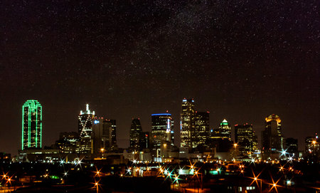 Stars Over the Dallas, Texas Night Skyline